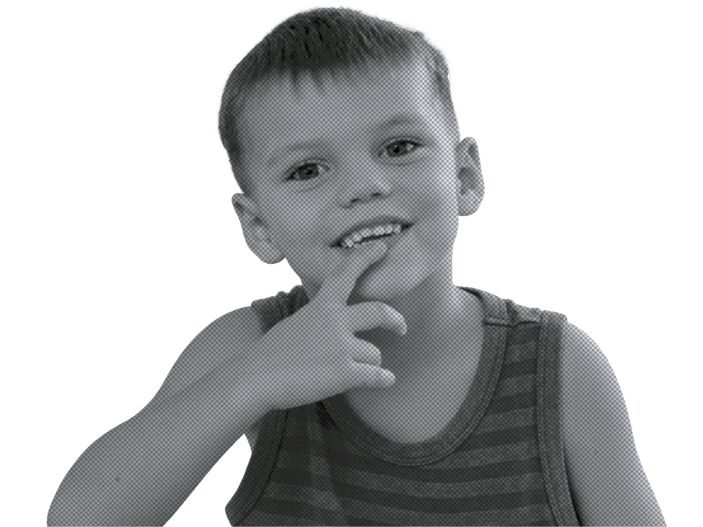 Un niño sonríe