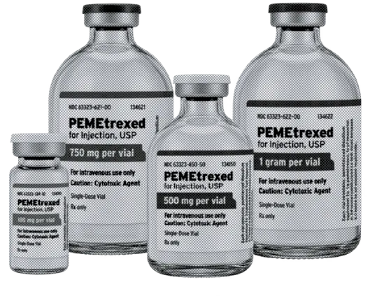 Frascos de pemetrexed